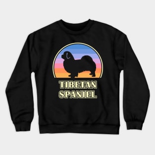 Tibetan Spaniel Vintage Sunset Dog Crewneck Sweatshirt